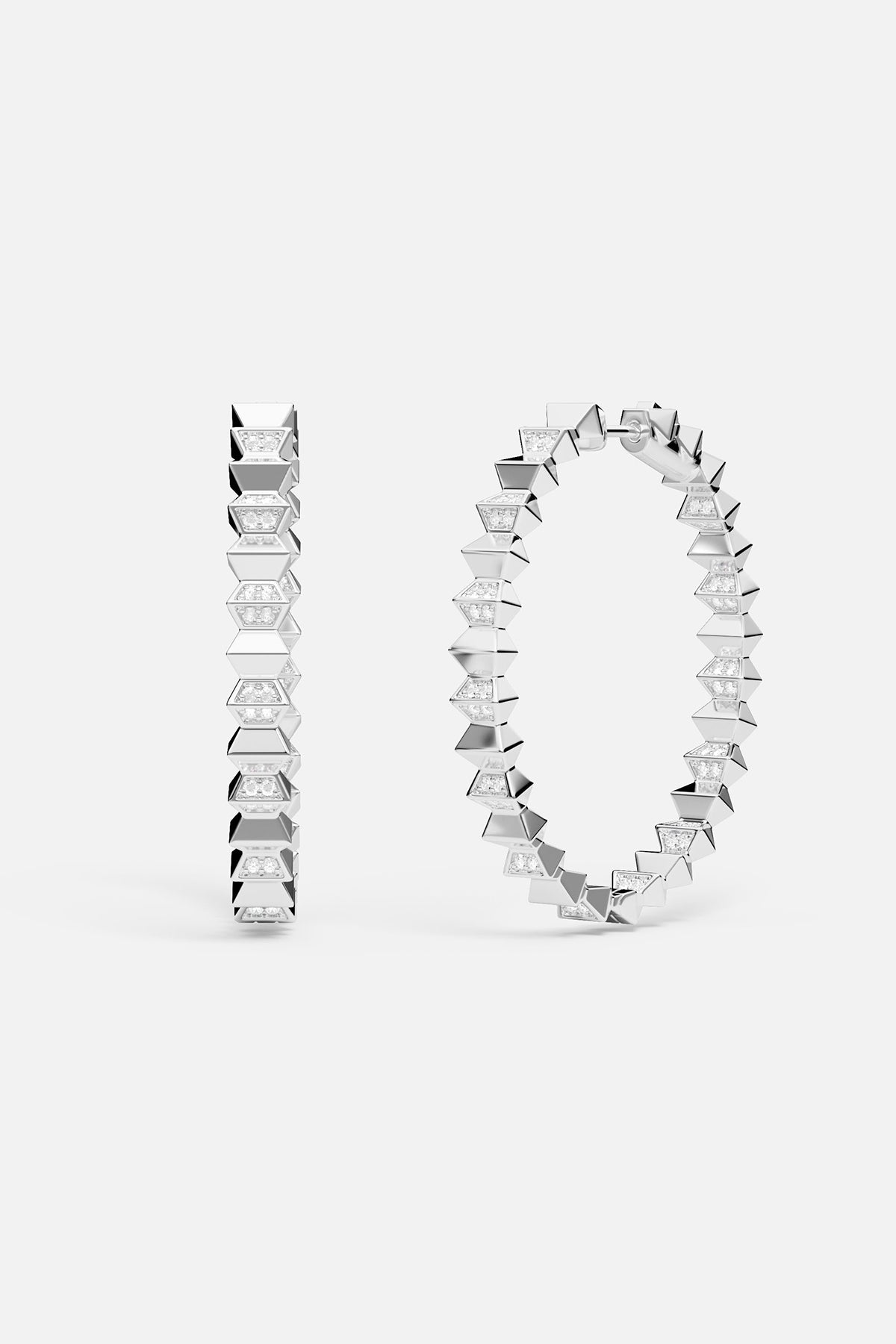 APM Monaco Créoles Up and Down XL en Argent