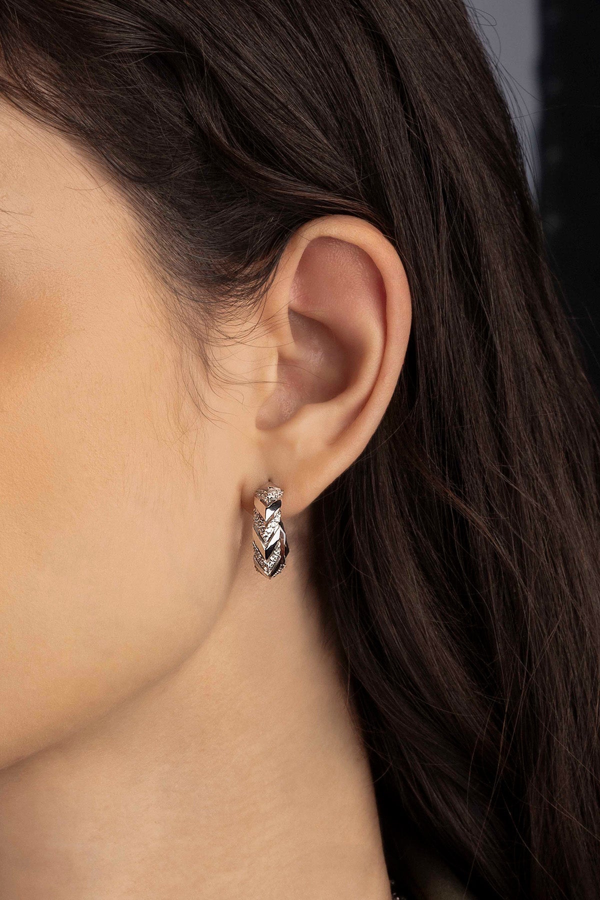APM Monaco Boucles d'Oreilles Kaa en Argent