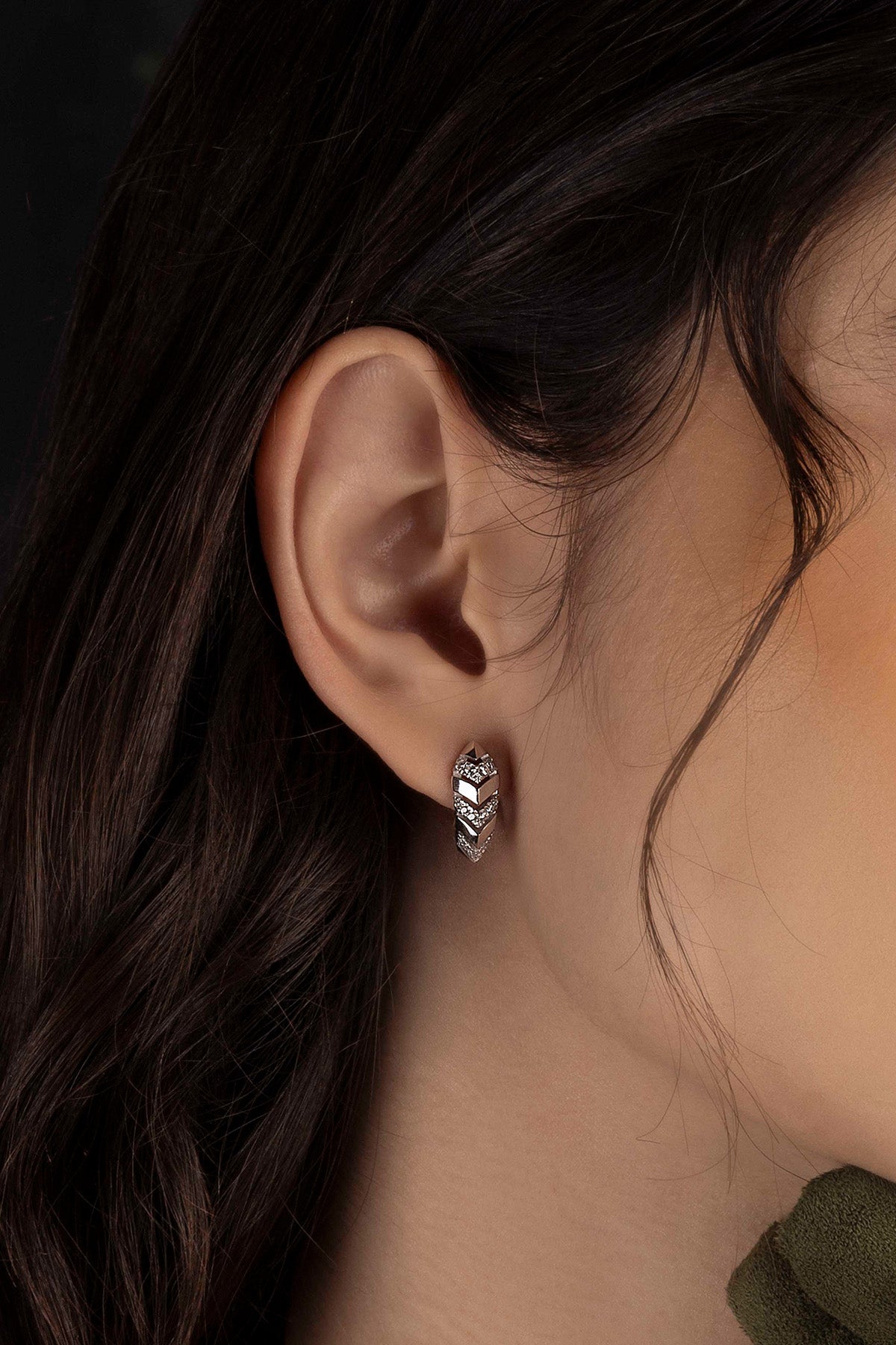 APM Monaco Boucles d'Oreilles Kaa en Argent