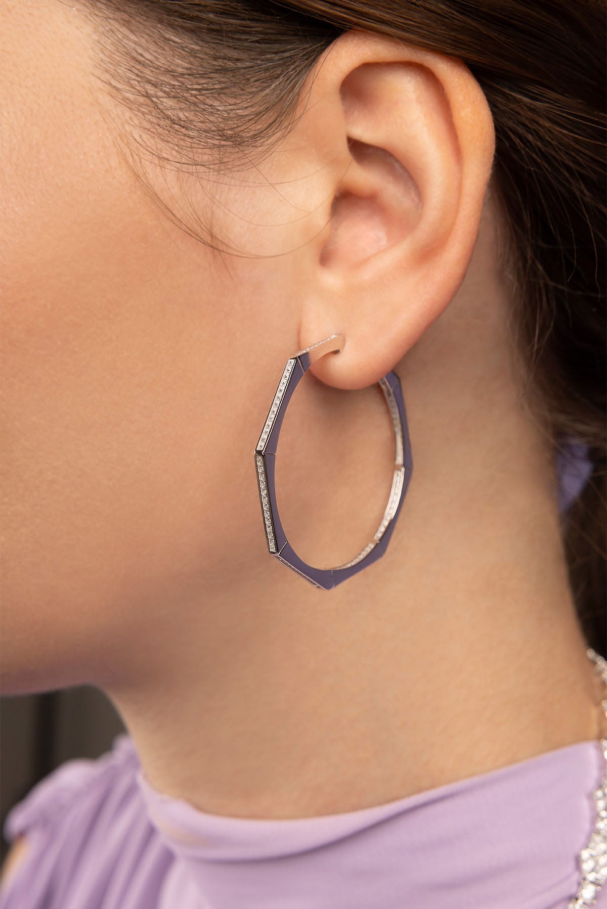 APM MONACO Créoles Géométrique Pavé