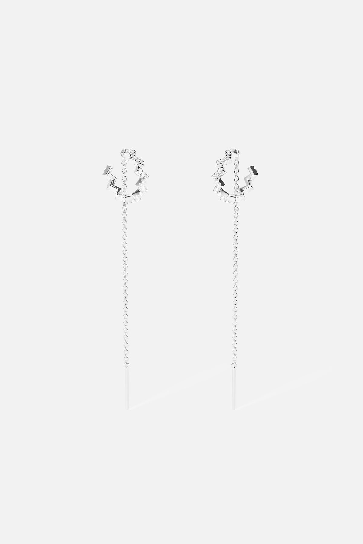 Boucles d'Oreilles Ear Cuff Up and Down avec Chaîne