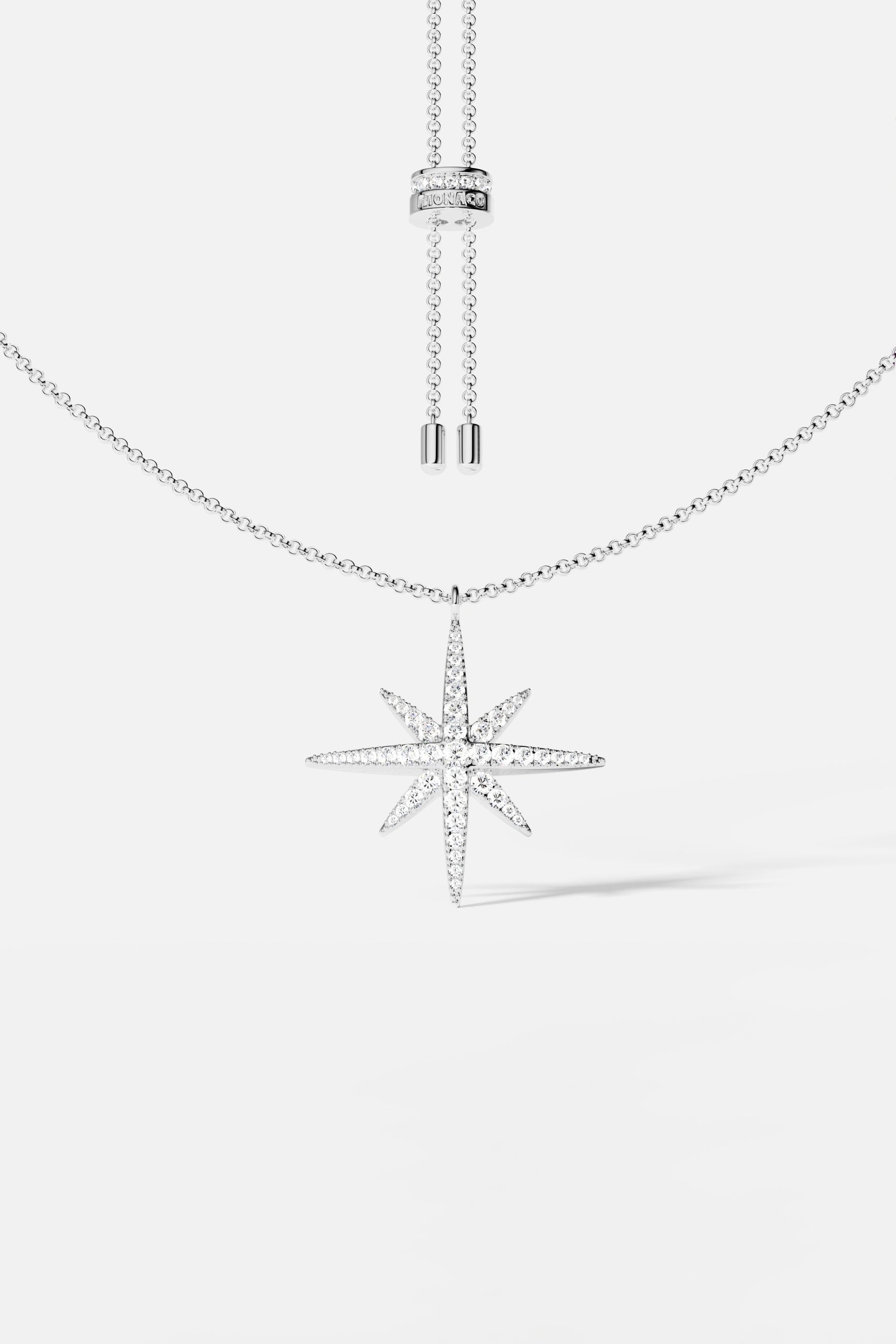 APM Monaco Collier Ajustable Météorites en Argent