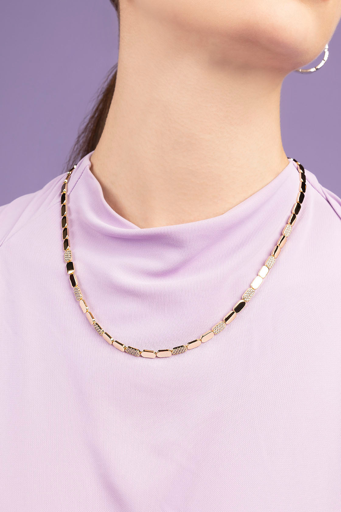 Collier Ajustable Or Rose Pavé - APM Monaco