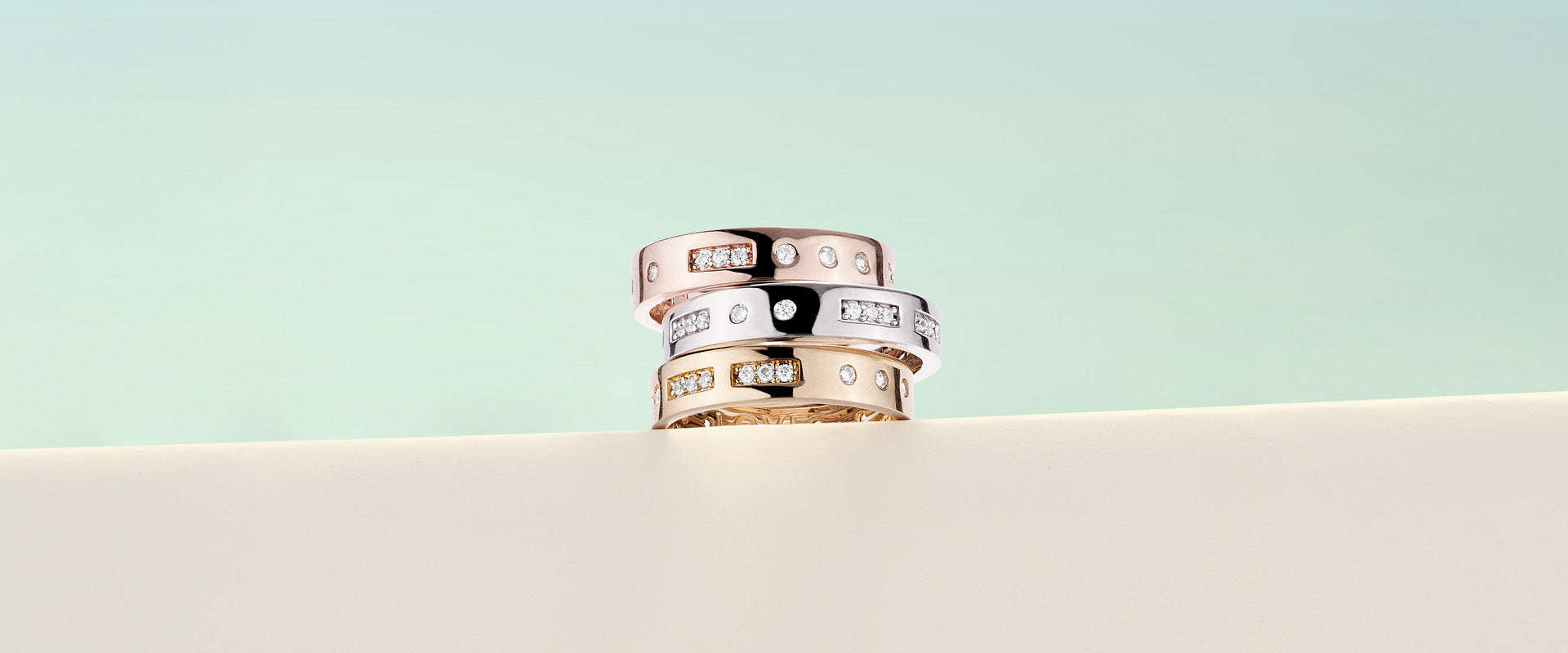 APM Monaco Collection Morse Code Love Rings