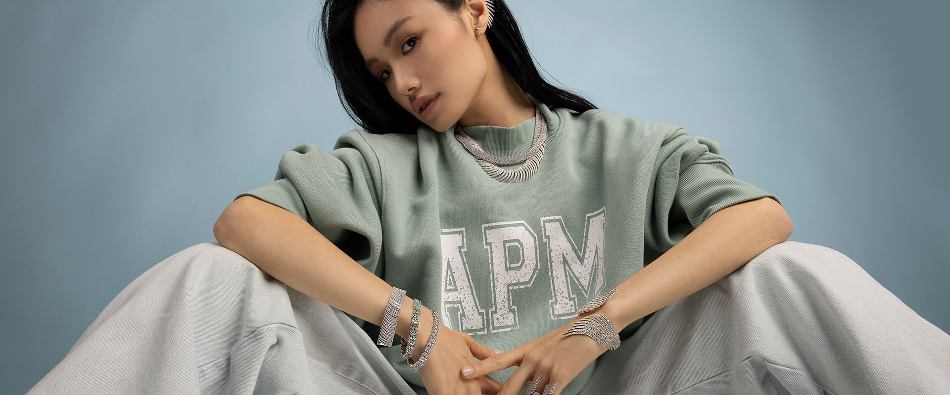 APM Monaco Collection Printemps Palm and Drop Jewelry