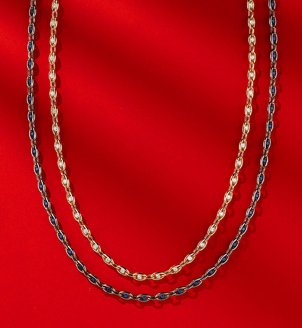 APM Monaco Hiver Pave Chain Necklace Mega Menu