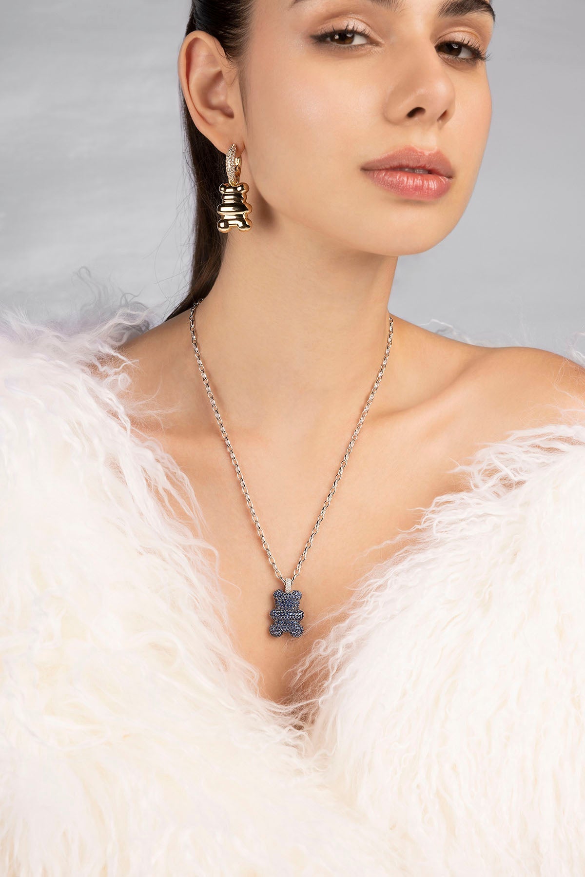 APM Monaco Collier Ajustable Chaîne Yummy Bear Master Baba en argent