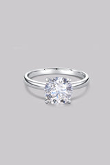 Bague Solitaire Rond (2ct) Or 18 Carats