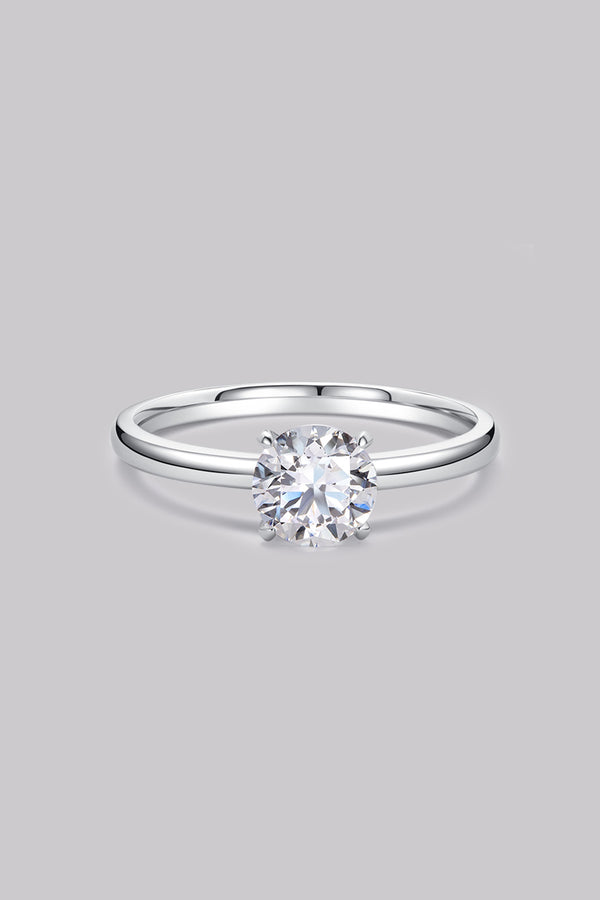 Bague Solitaire Rond (1ct) Or 18 Carats