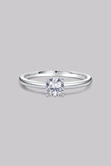 Bague Solitaire Rond (0.50ct) Or 18 Carats
