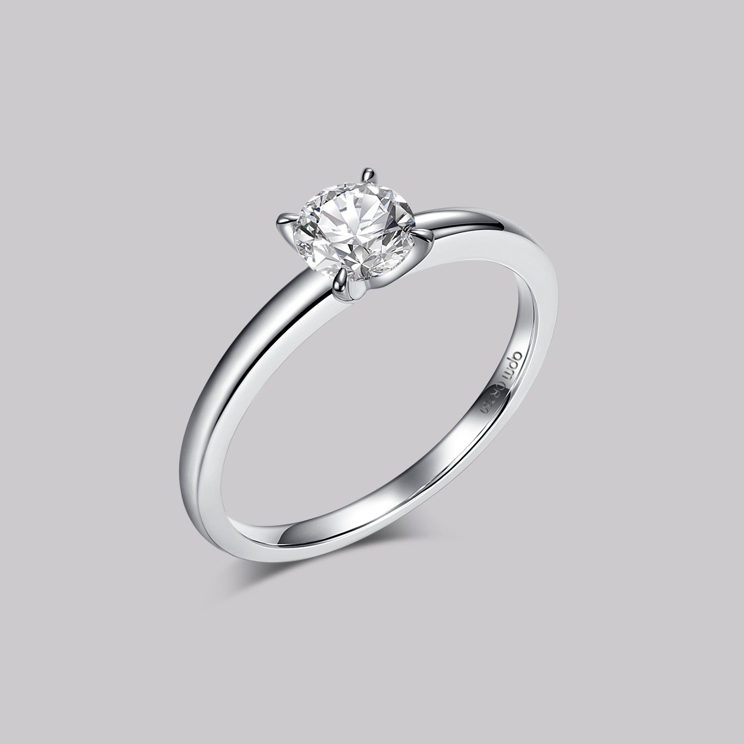 Bague Solitaire Rond (0.50ct) Or 18 Carats - APM Monaco