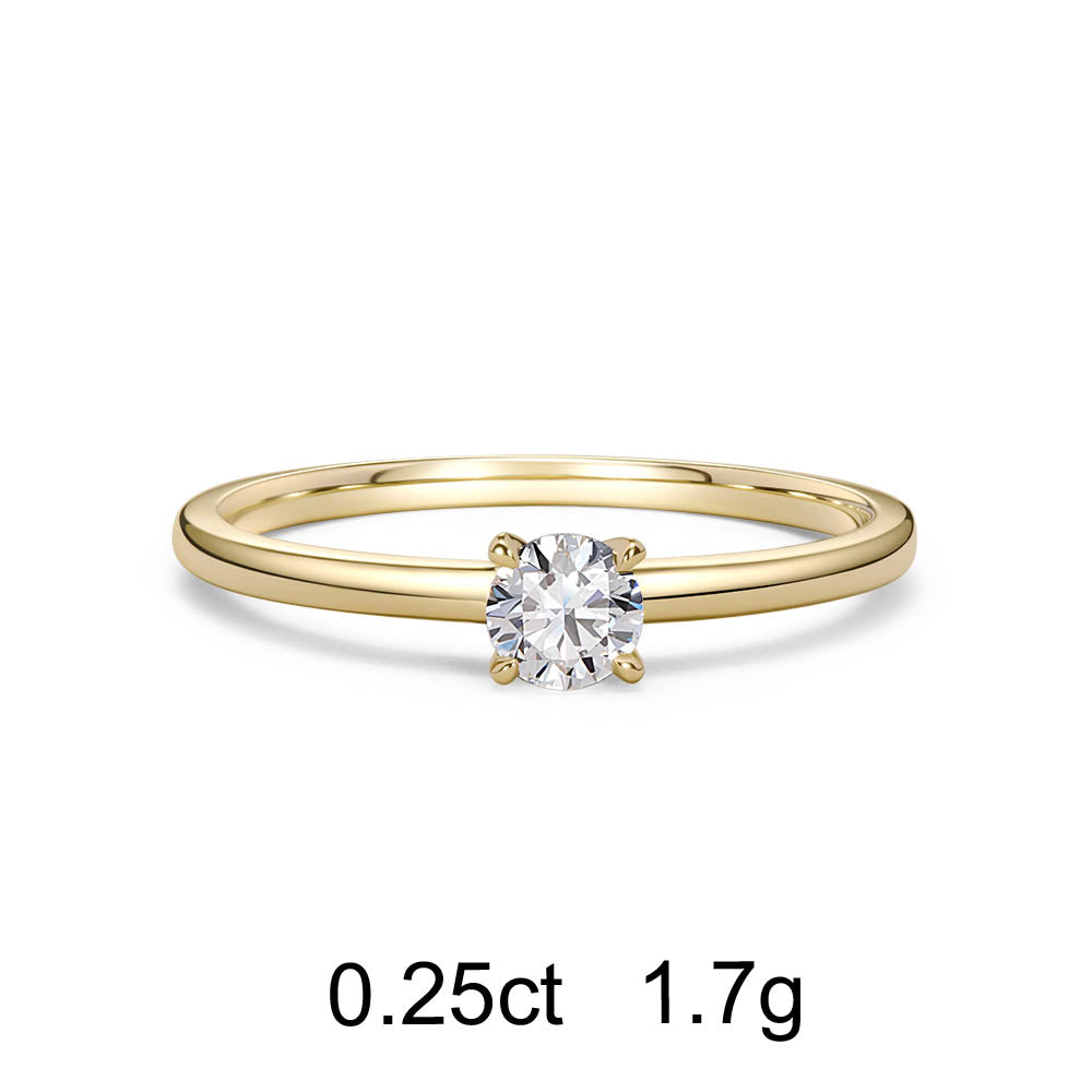 Bague Solitaire Rond (0.25ct) Or 18 Carats - APM Monaco