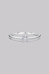 Bague Solitaire Rond (0.25ct) Or 18 Carats