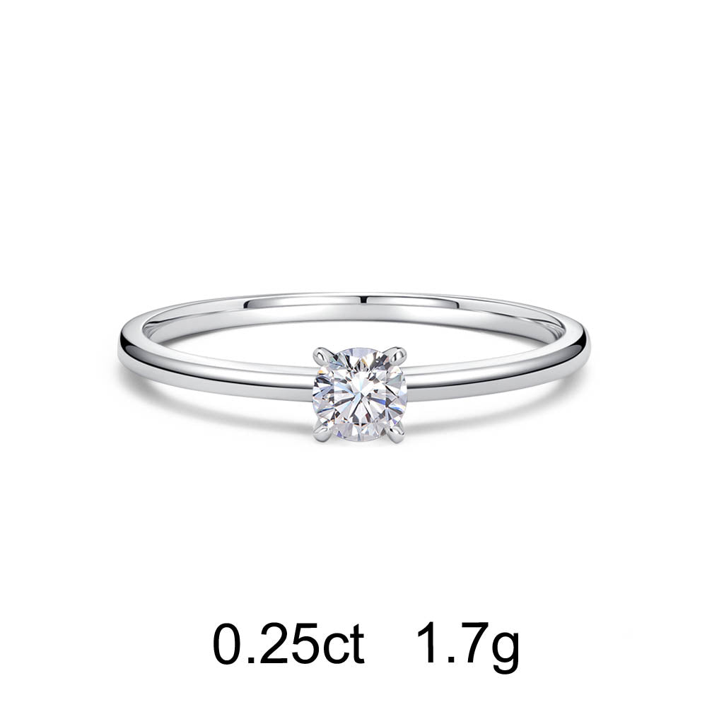 Bague Solitaire Rond (0.25ct) Or 18 Carats - APM Monaco