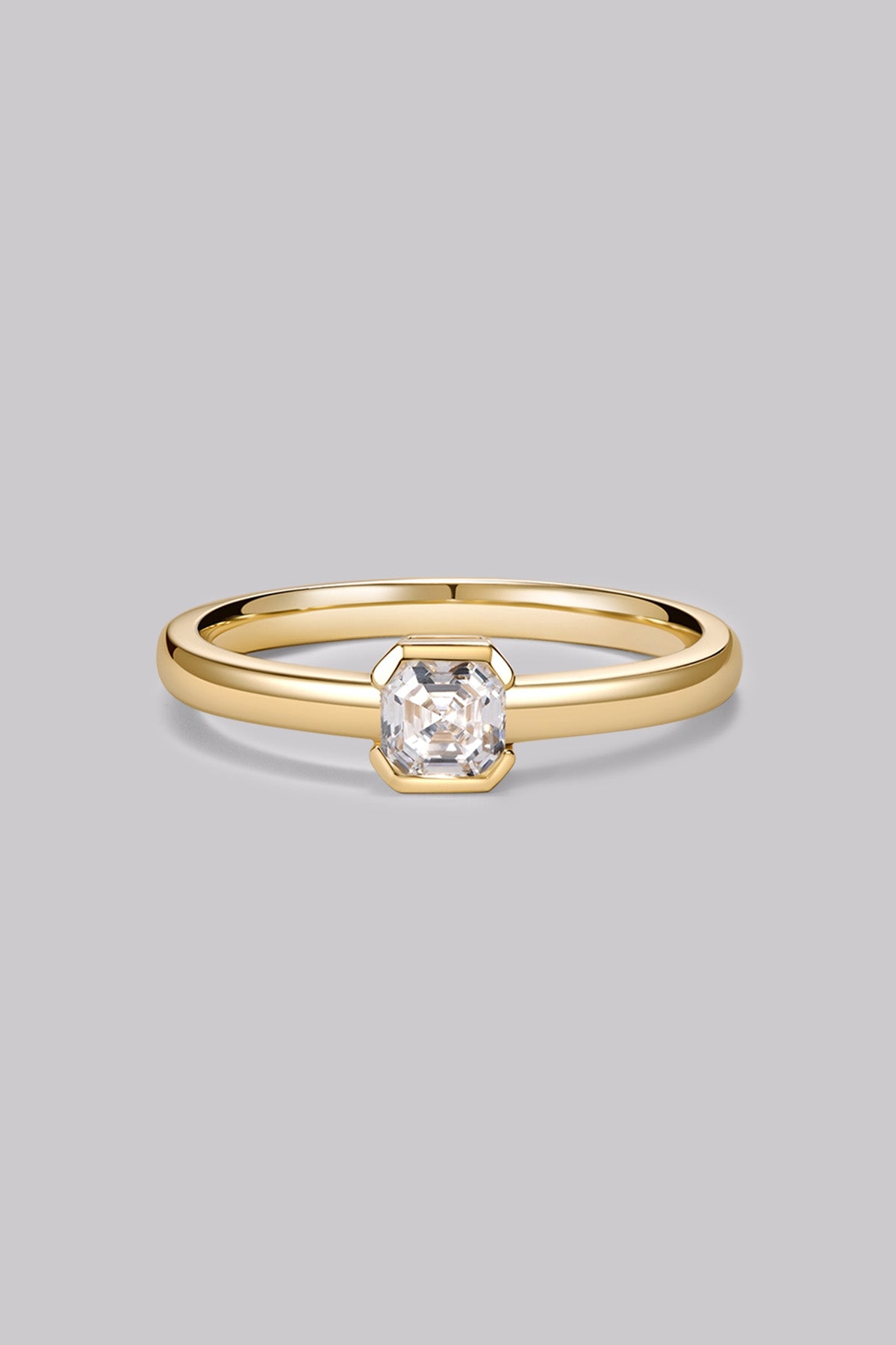 Bague Asscher (0.35ct) Or 18 Carats - APM Monaco