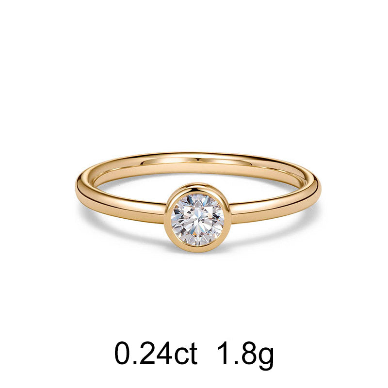 Bague Rond (0.24ct) Or 18 Carats - APM Monaco