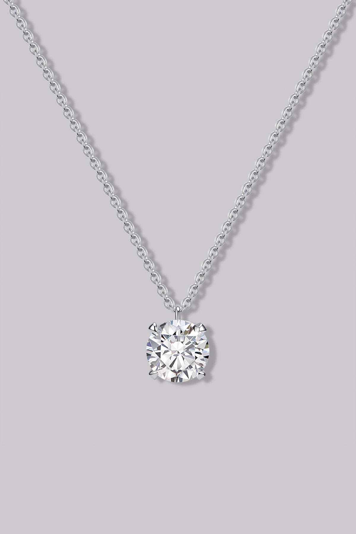 Collier Solitaire Rond (1ct) Or 18 Carats - APM Monaco