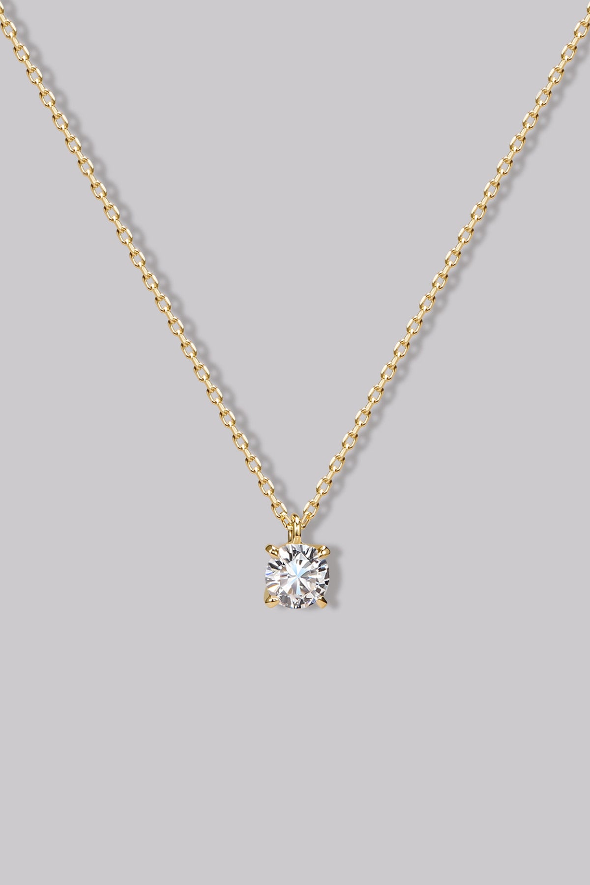 Collier Solitaire Rond (0.25ct) Or 18 Carats - APM Monaco