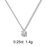 Collier Solitaire Rond (0.25ct) Or 18 Carats