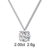 Collier Solitaire Rond (2ct) Or 18 Carats