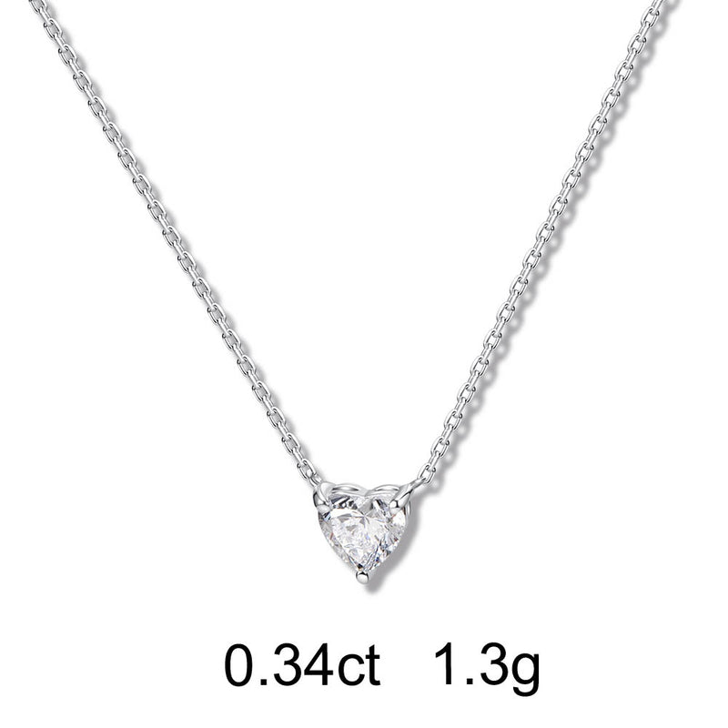 Collier Diamant Solitaire Cœur (0.34ct)