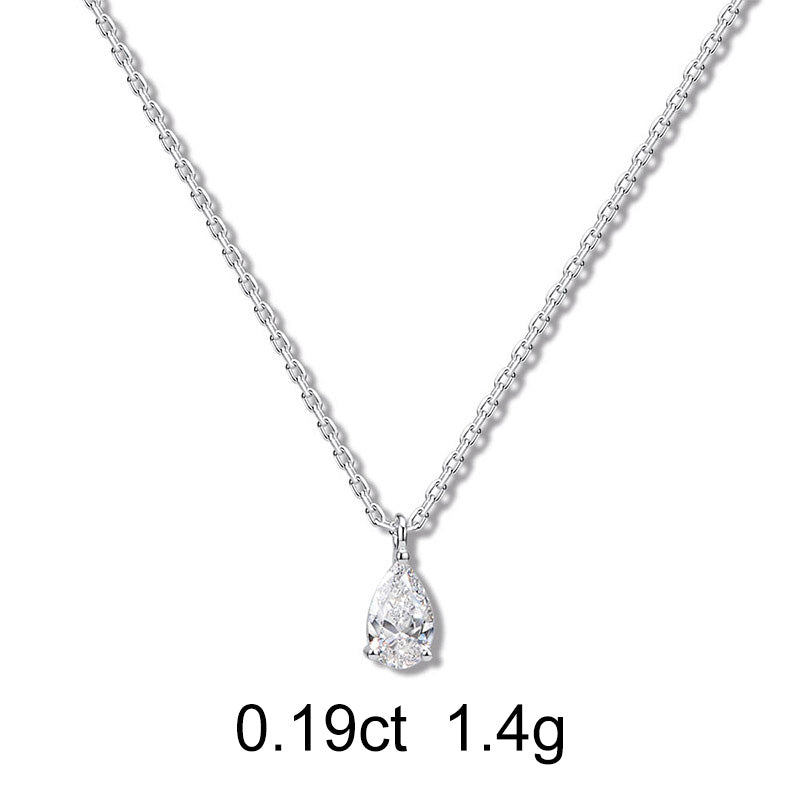 Collier Solitaire Poire (0.19ct) Or 18 Carats - APM Monaco