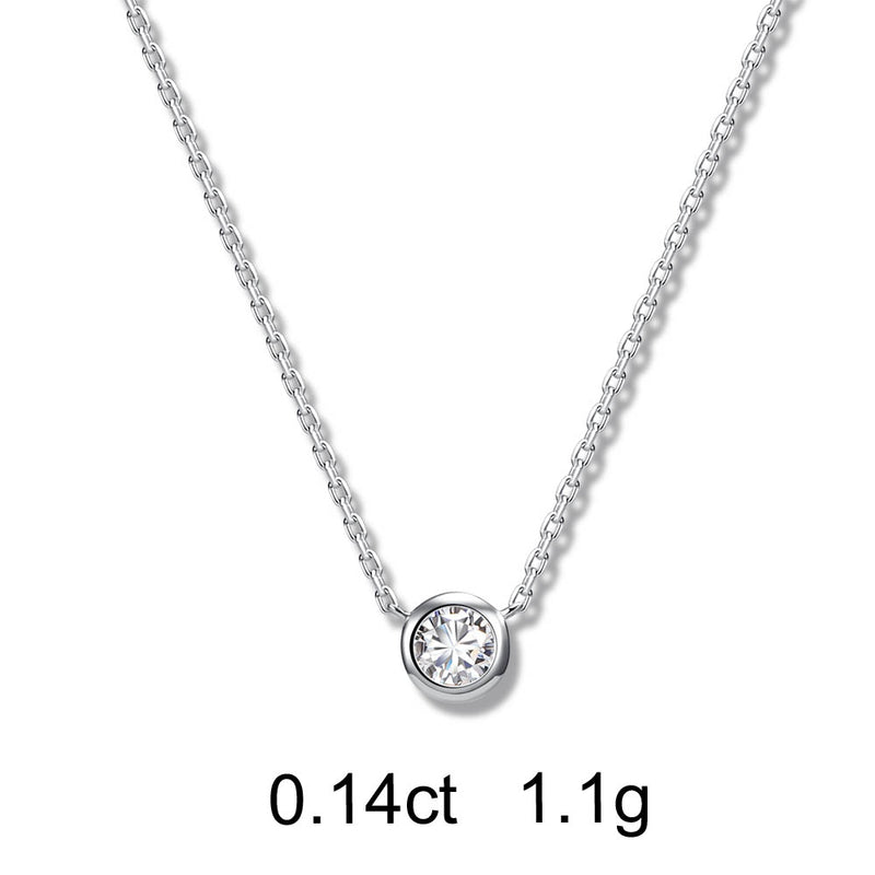 Collier Rond (0.14ct) Or 18 Carats