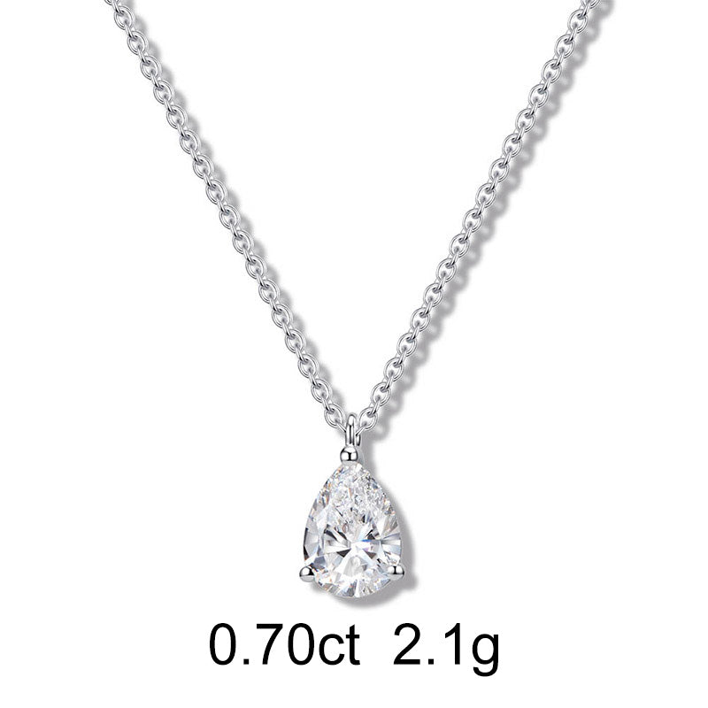 Collier Solitaire Poire (0.70ct) Or 18 Carats