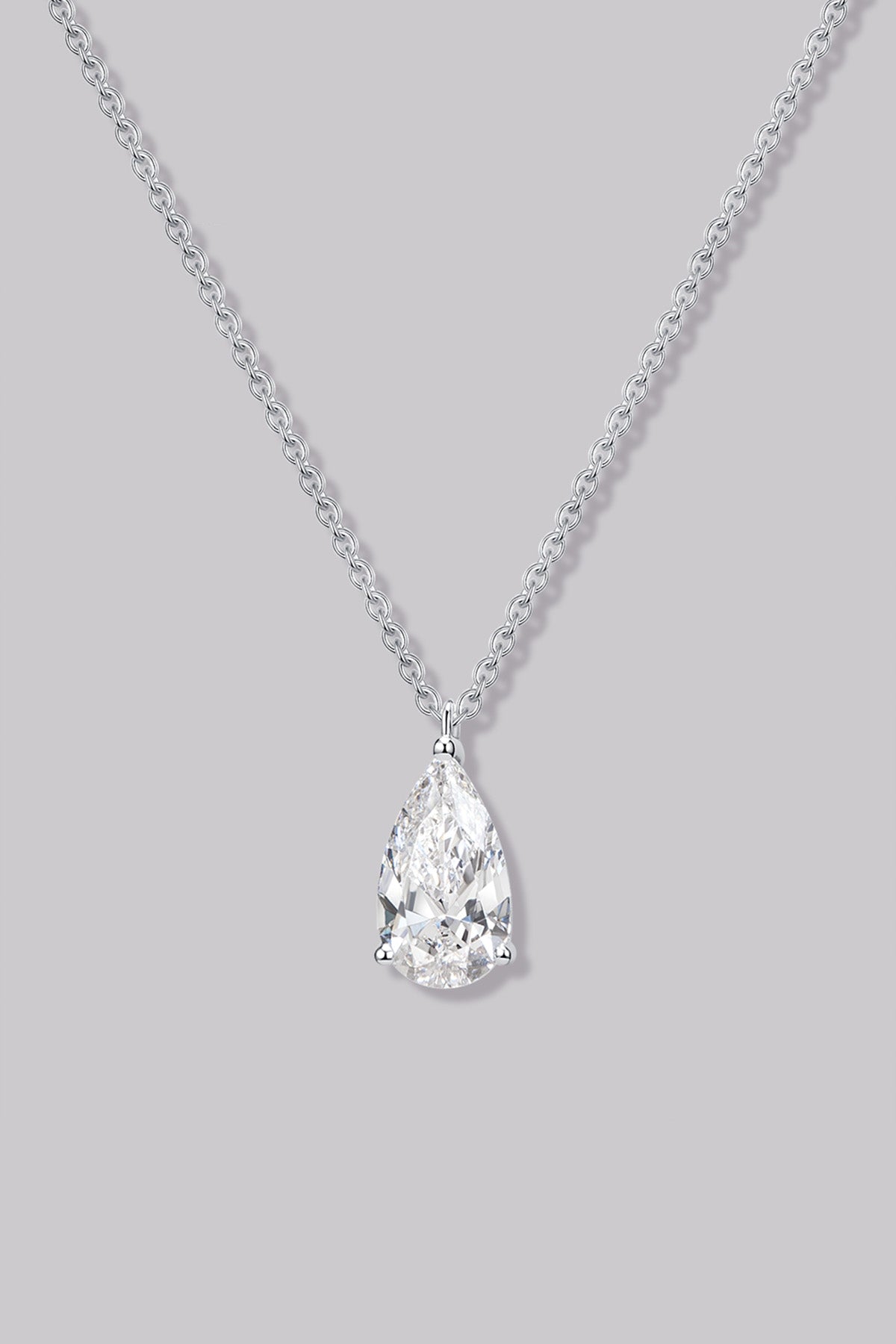 Collier Solitaire Poire (1ct) Or 18 Carats - APM Monaco