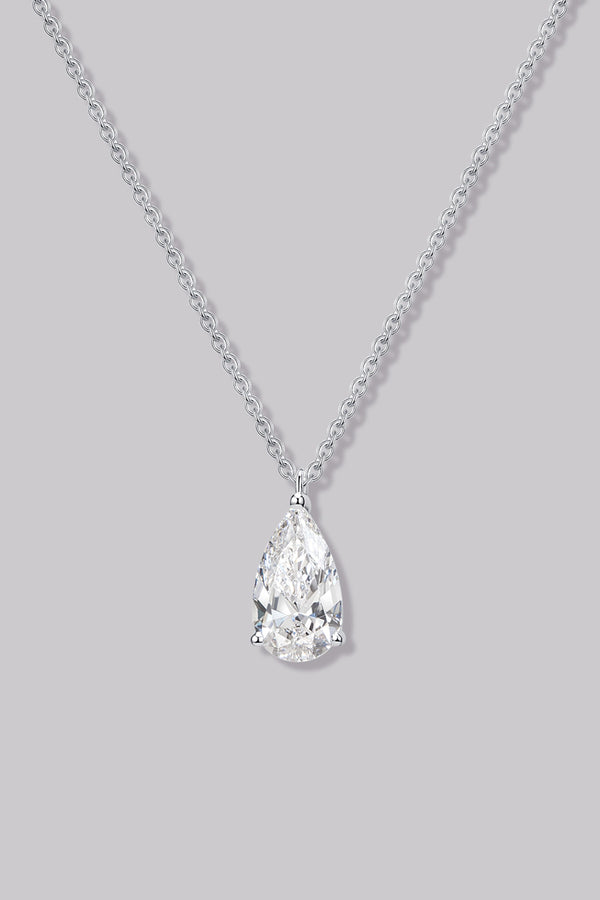 Collier Solitaire Poire (1ct) Or 18 Carats