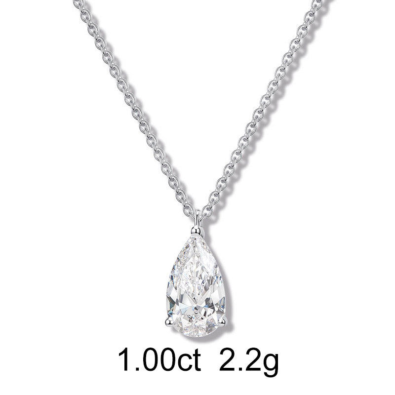 Collier Solitaire Poire (1ct) Or 18 Carats - APM Monaco