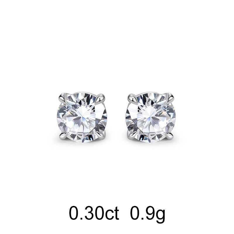 Clous d'Oreilles Rond (0.30ct) Or 18 Carats - APM Monaco