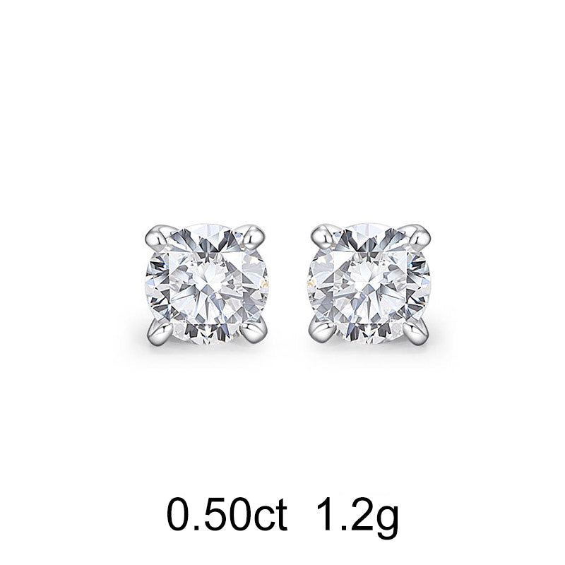 Clous d'Oreilles Rond (0.50ct) Or 18 Carats - APM Monaco