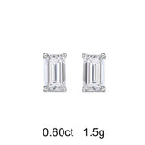 Clous d'Oreilles Diamant Émeraude (0.60ct)