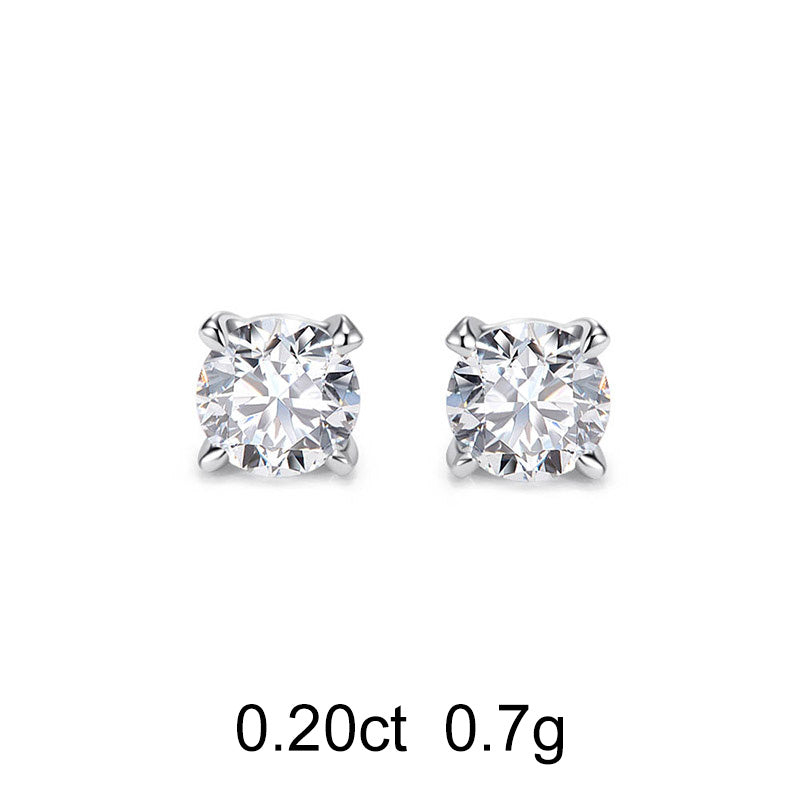 Clous d'Oreilles Rond (0.20ct) Or 18 Carats - APM Monaco