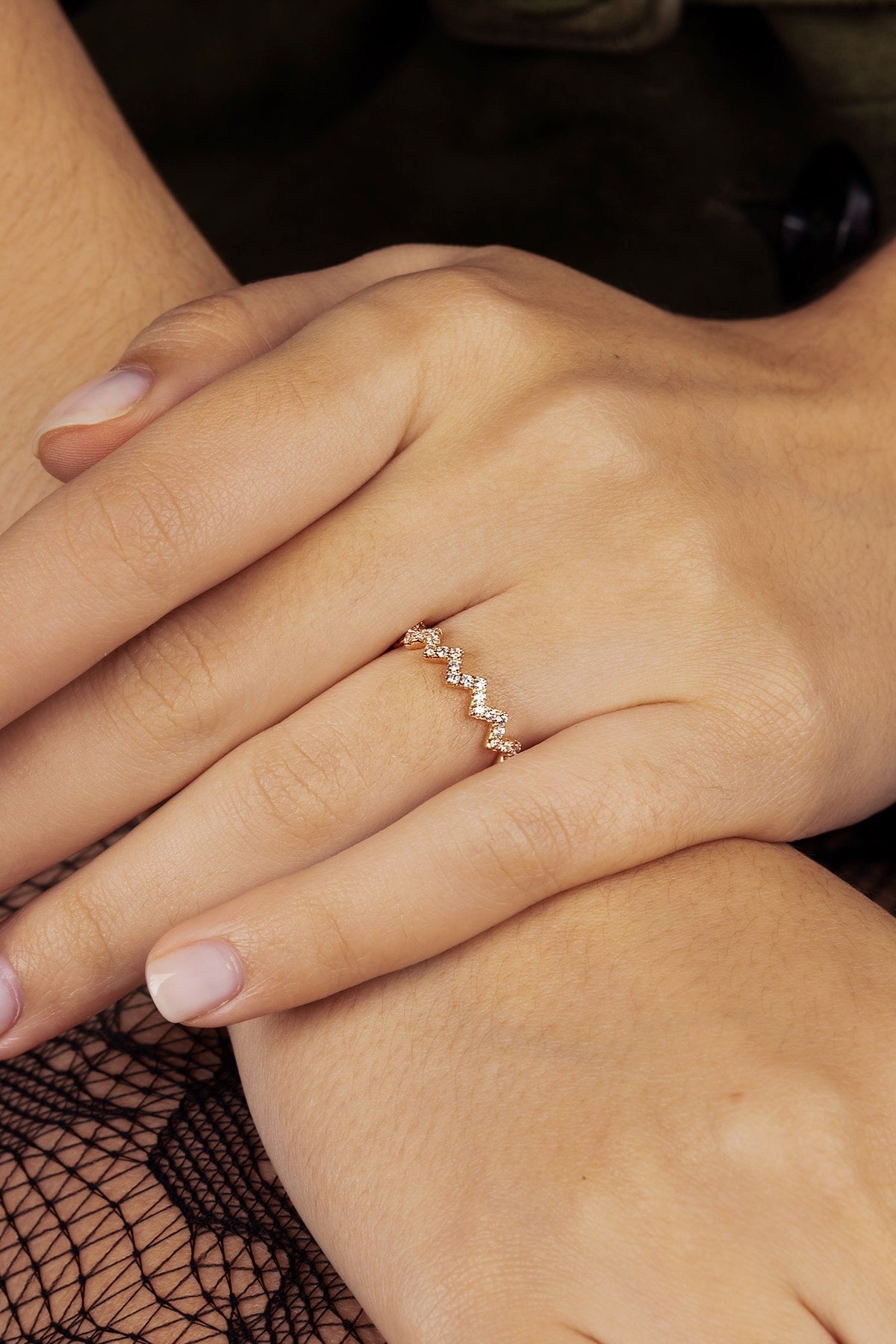 APM Monaco Bague Up and Down en Or Rose