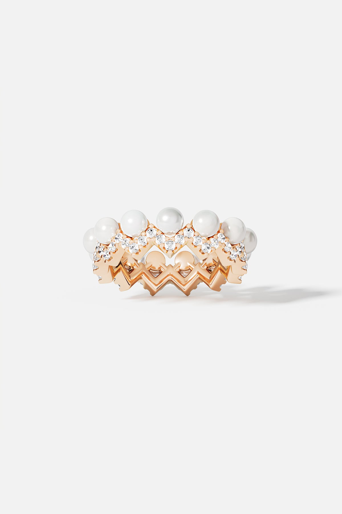 Bague Up and Down avec Perles