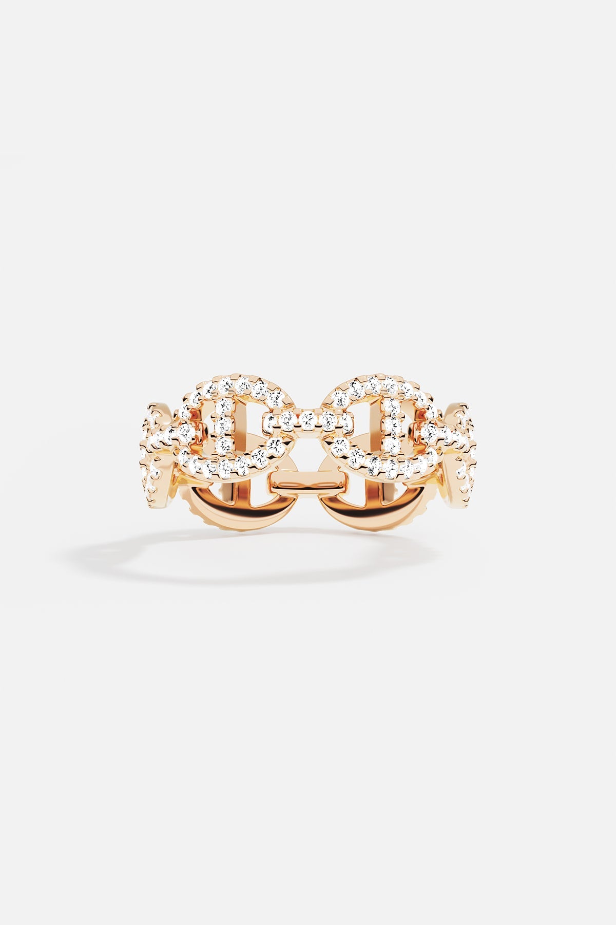 APM Monaco Bague Maille Marine en Or Rose
