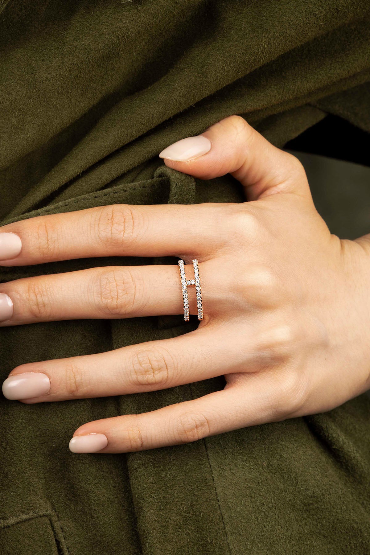 Bague Double Pavé - APM Monaco
