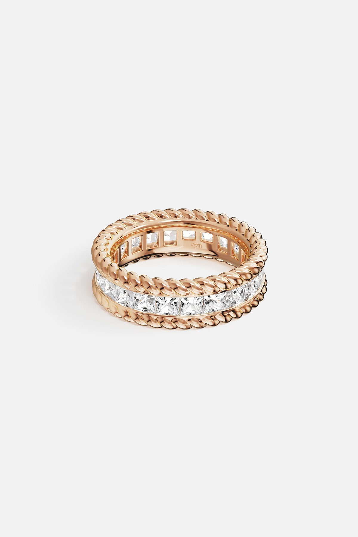 APM Monaco Bague Torsade Pavé