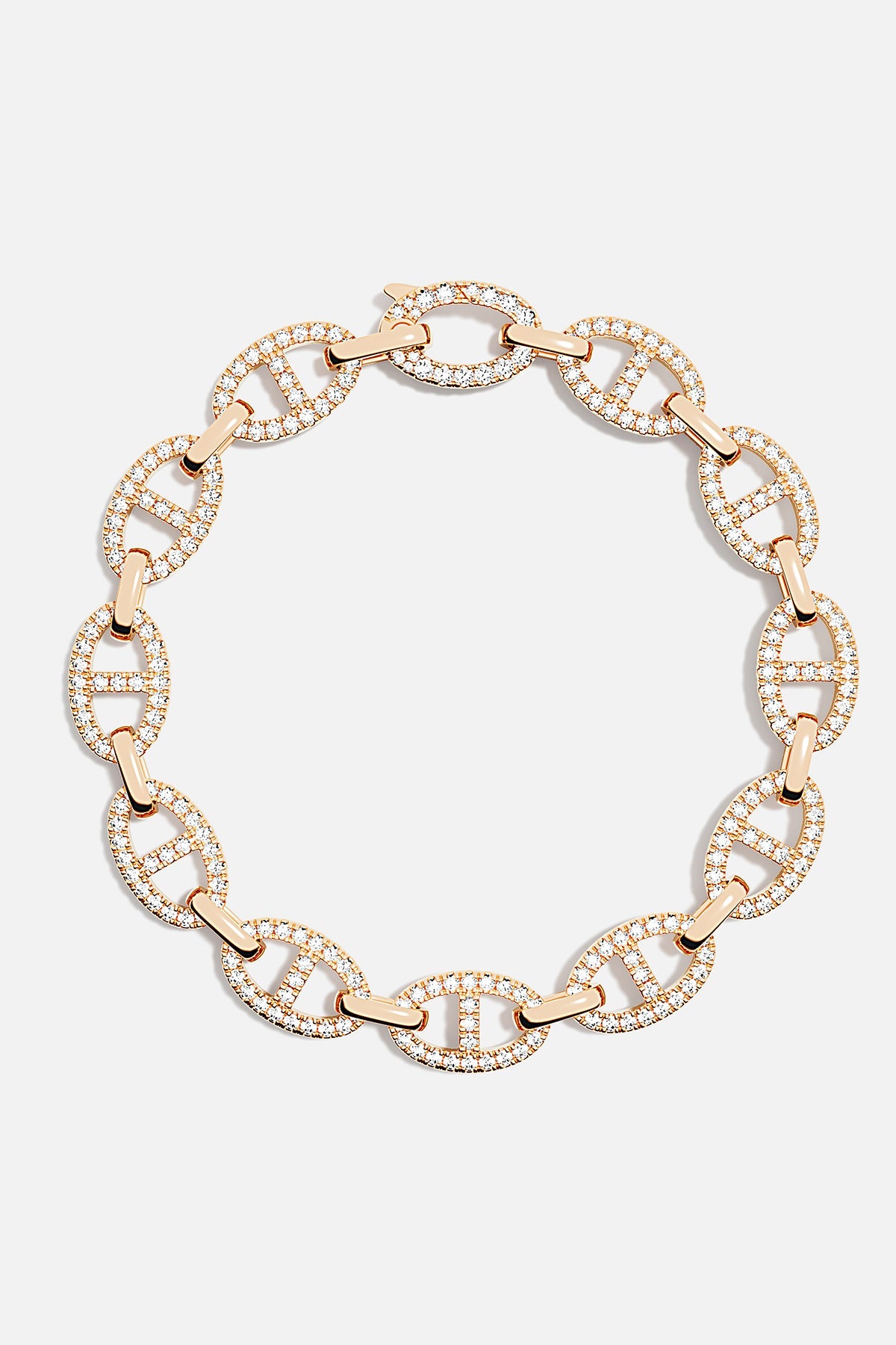APM Monaco Bracelet Chaîne Maille Marine en Or Rose
