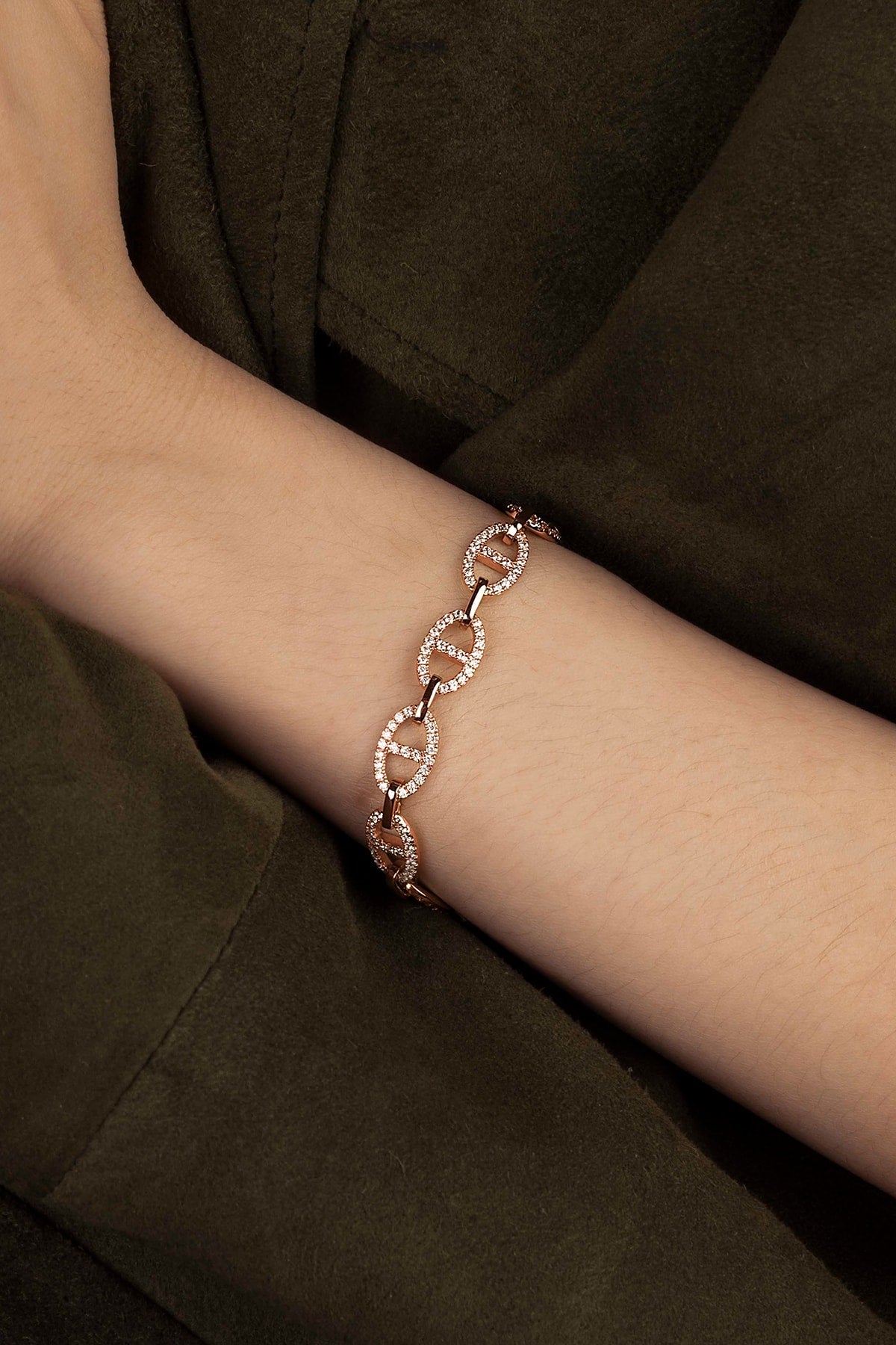 Bracelet Chaîne Maille Marine - APM Monaco