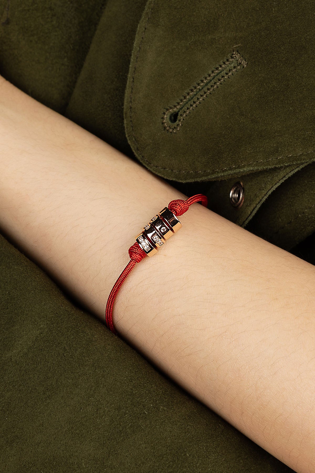 APM Monaco Bracelet Ajustable Code Morse LOVE en Or Rose