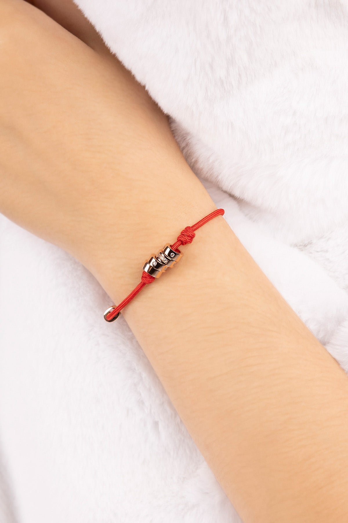 APM Monaco Bracelet Ajustable Code Morse LOVE en Or Rose