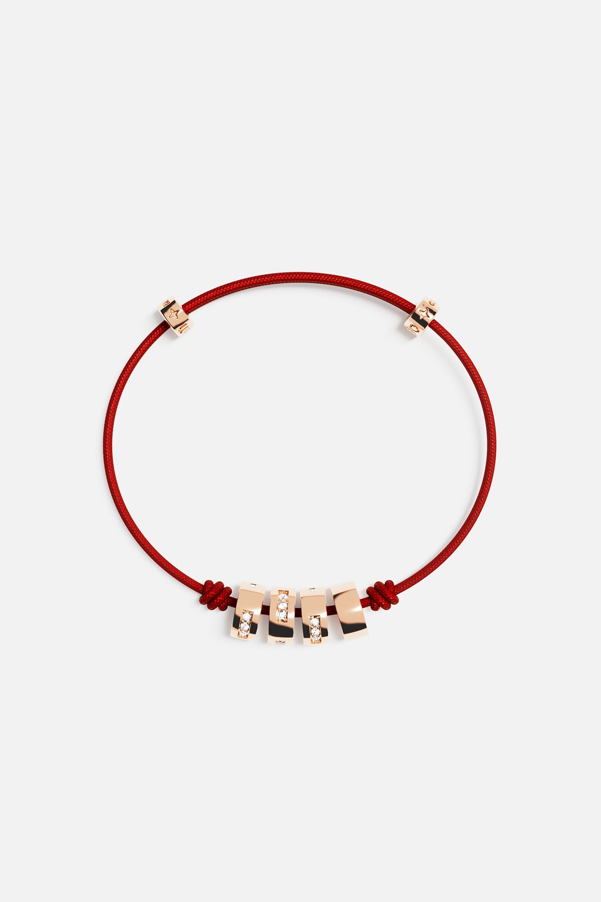 APM Monaco Bracelet Ajustable Code Morse LOVE en Or Rose