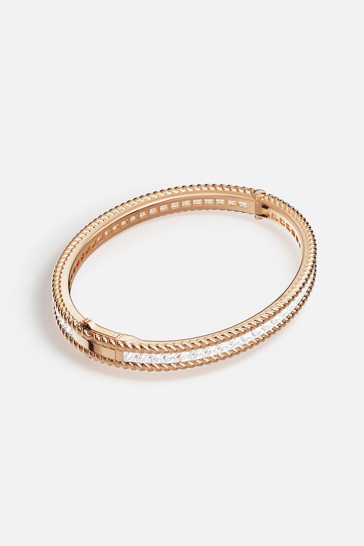 APM Monaco Jonc Torsade Pavé