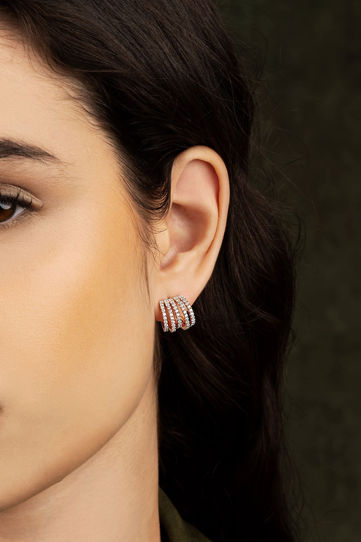 Boucles d'oreilles 5 Anneaux - APM Monaco