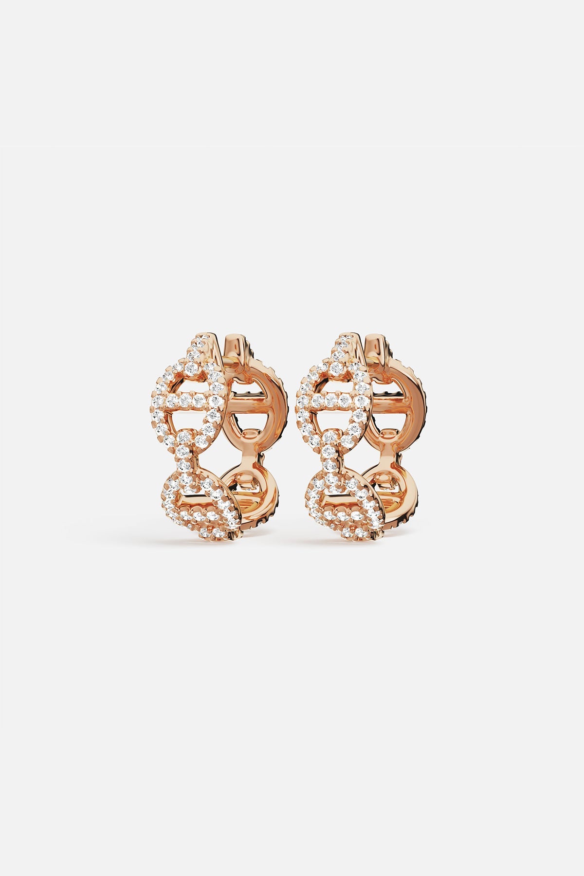APM Monaco Créoles Maille Marine en Or Rose