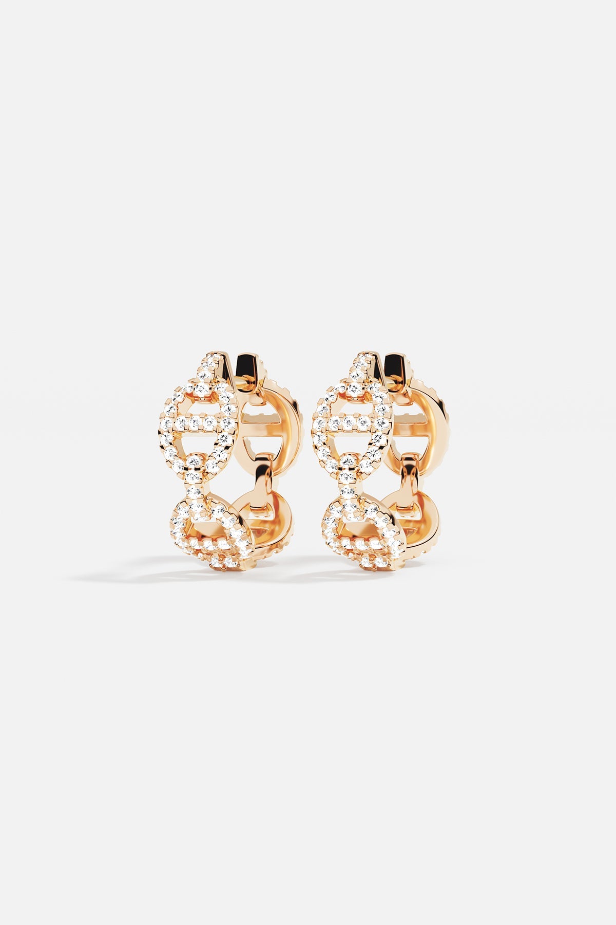 APM Monaco Créoles Maille Marine en Or Rose