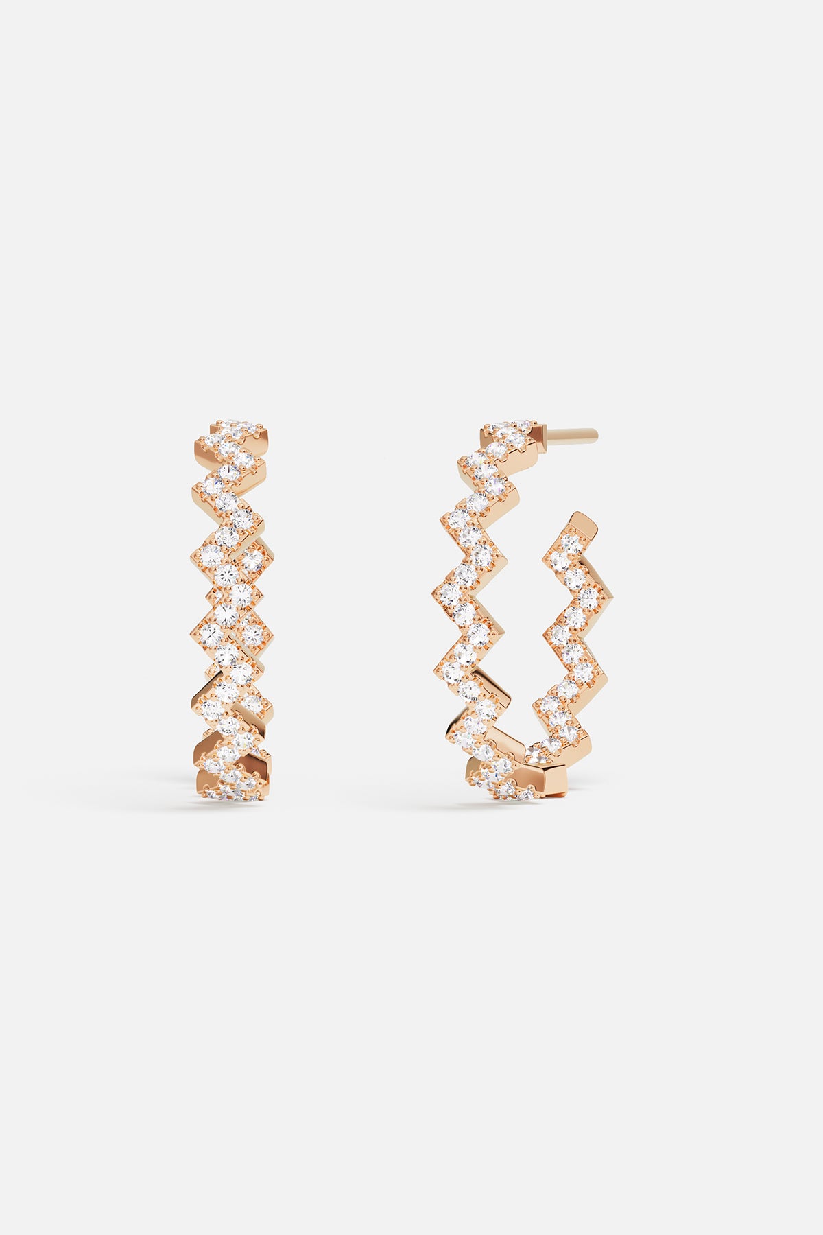 Boucles d'Oreilles Up and Down Or Rose